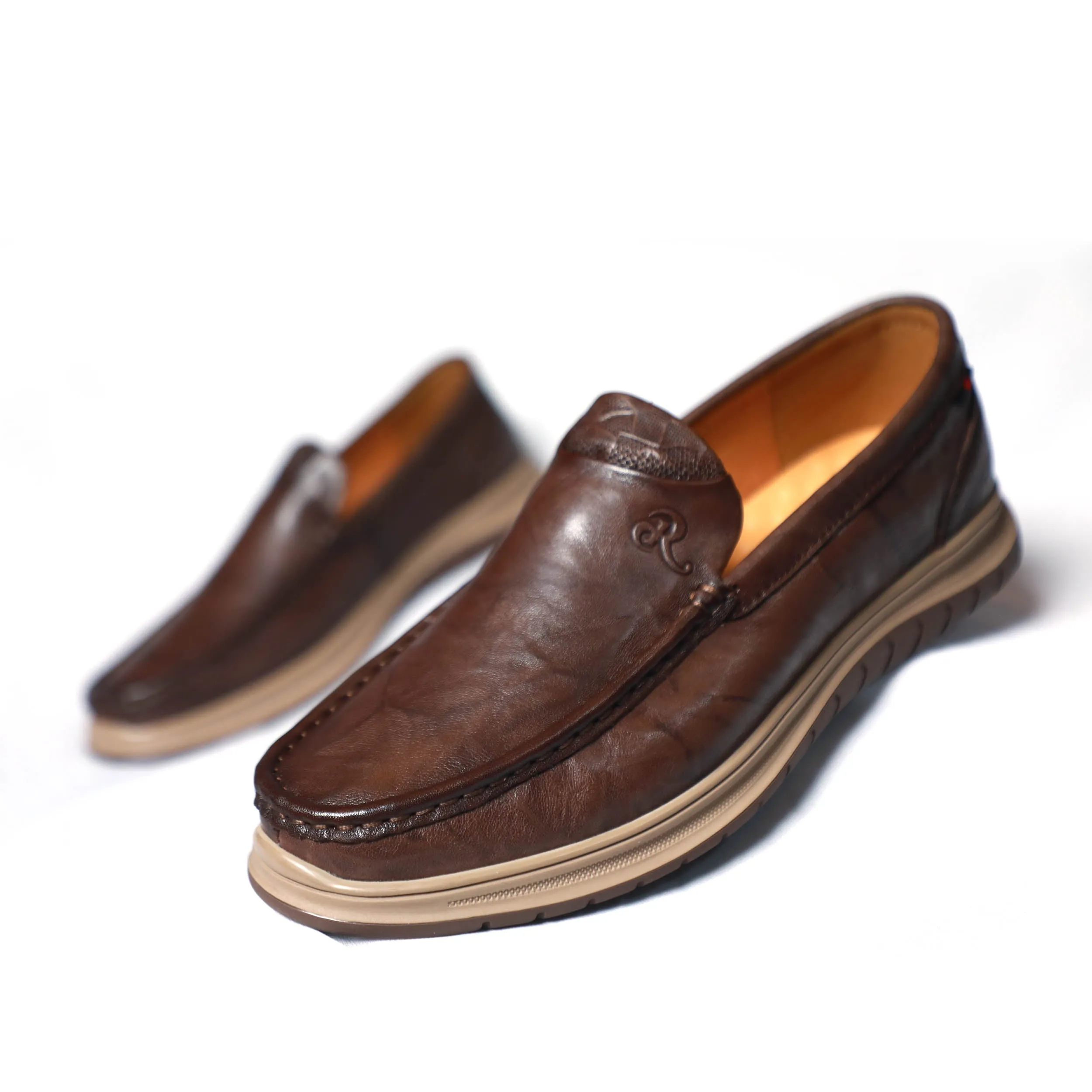 23081 Coffee More Finest breathable non-slip footwear for leisure soft sole Mans Shoe