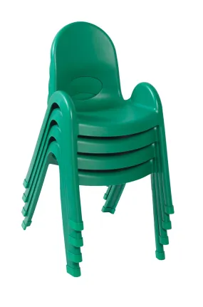 #46163 Value Stack 13" Child Chair - 4 Pack - Shamrock Green