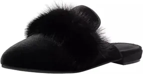 Axellion Comfortable Embroidered Mules for Women, Slip-on Backless Loafers with Pointed Toe, Stylish Flat Slides for Casual & Business Wear