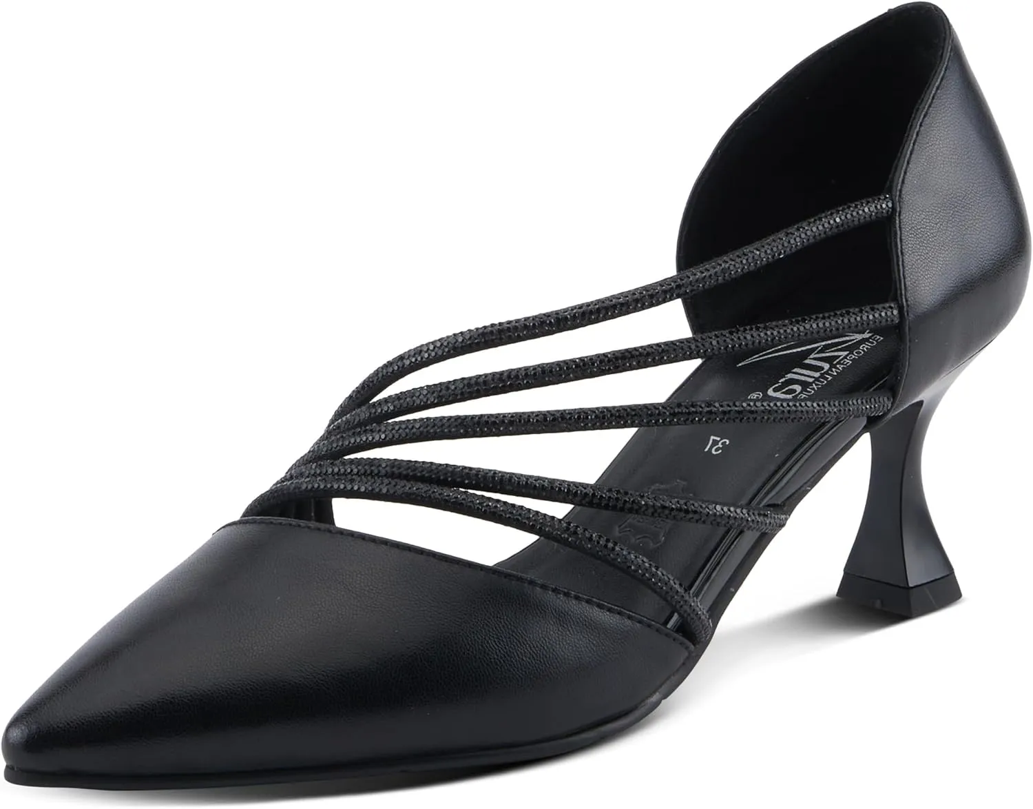 Azura Women's CLASSICHEEL Elegant Leather Pumps with Pointed Toe, Cushioned Insole, and Stiletto Heel