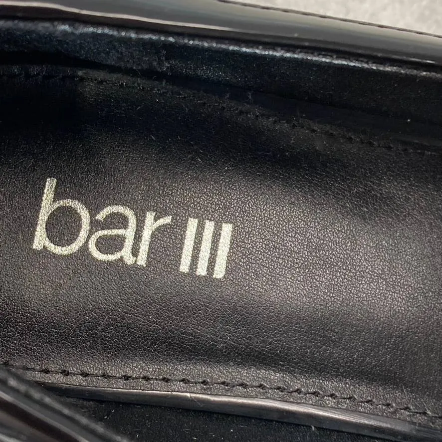 BAR III Women's Black Smooth Paz Lug-Sole Platform Slip-On Penny Loafers SZ 7.5