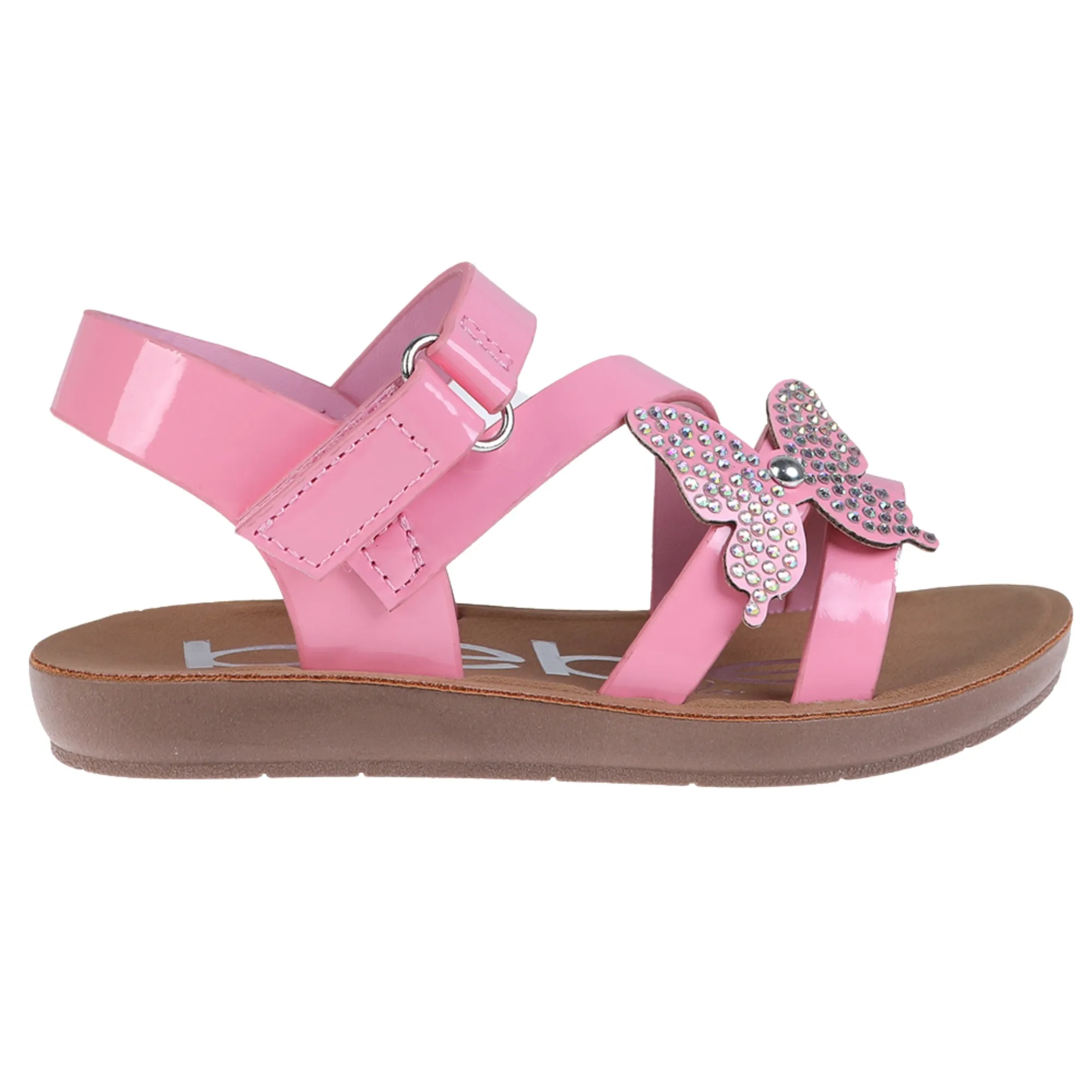 bebe Girls' Sandals - Cute and Comfy Toddler Girls' Summer Shoes, Perfect Beach Sandals for Toddlers with Charms and Flowers