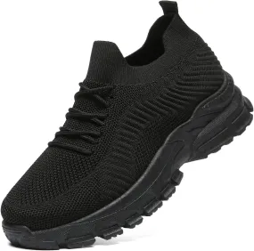 Bernal Sneakers for Women Work Tennis Shoes Fashion Soft Lightweight Mesh Breathable Non Slip Lace-UP Walking Shopping Shoes
