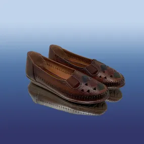 Brown Dry Milled Leather Loafers