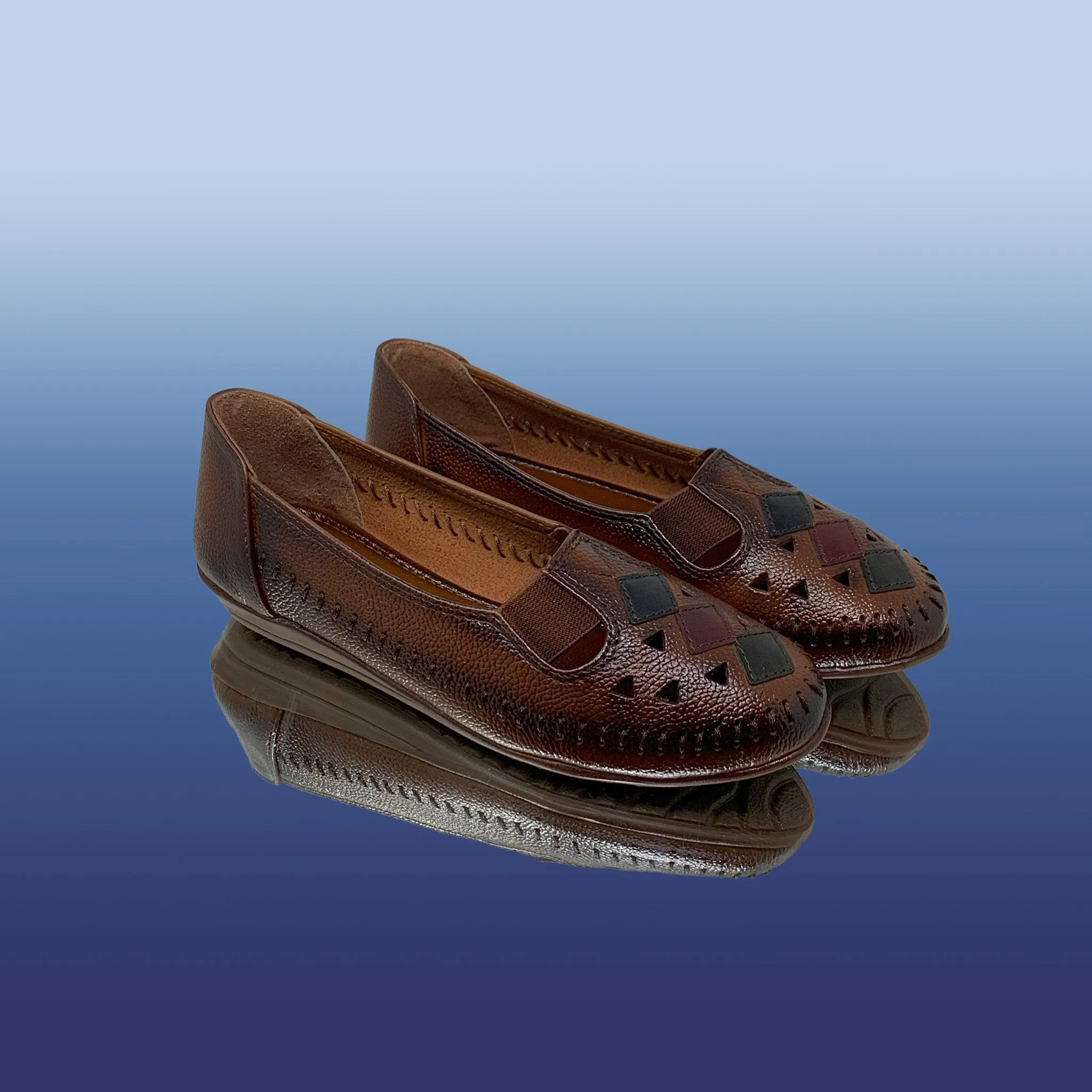 Brown Dry Milled Leather Loafers