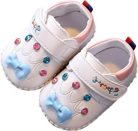 Cute 𝐂artoon Prewalkers Shoes for Infant Baby Boys Girls Soft Sole Leather Non Slip Comfortable Sports Footwear
