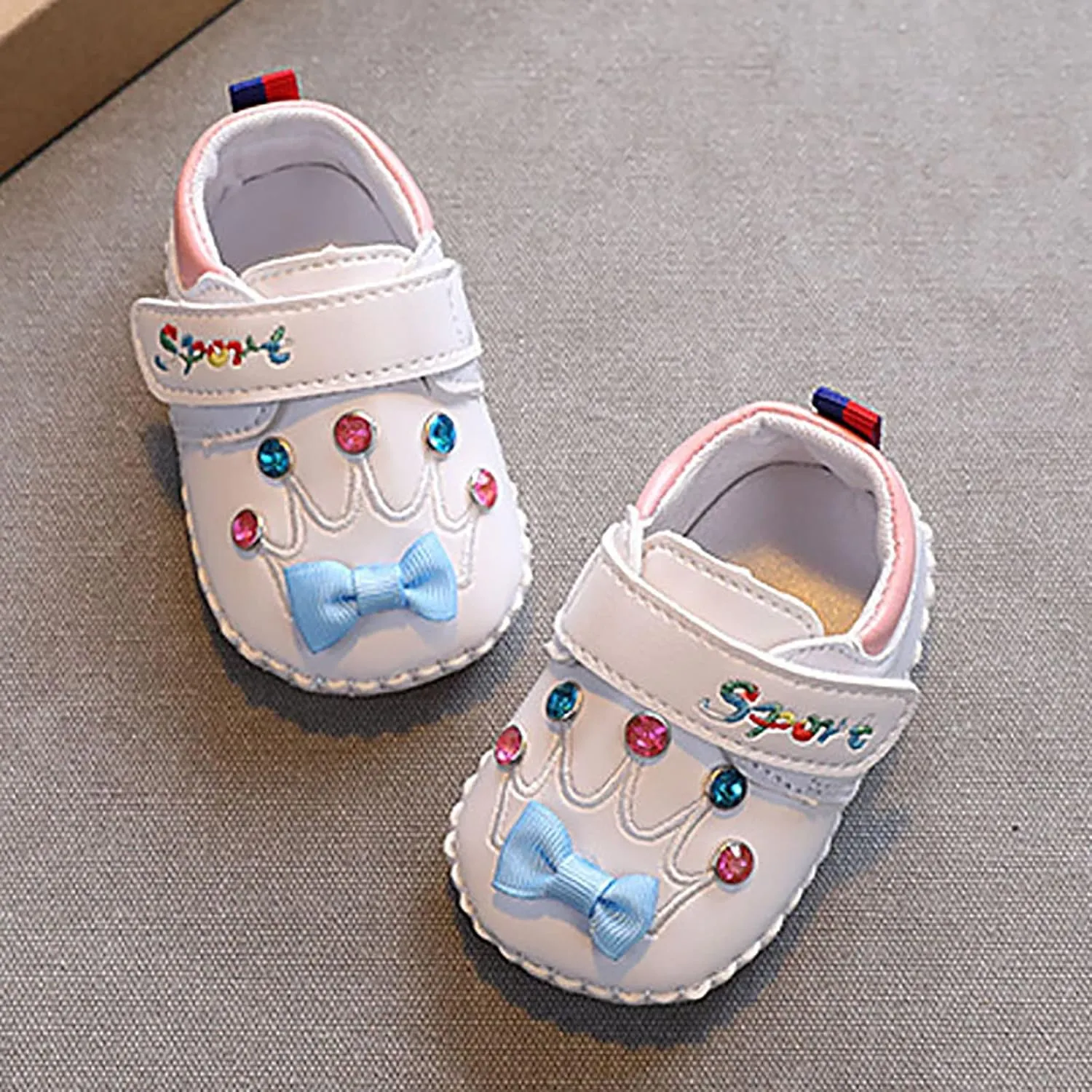 Cute 𝐂artoon Prewalkers Shoes for Infant Baby Boys Girls Soft Sole Leather Non Slip Comfortable Sports Footwear