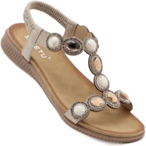 DKCHENH Comfort in Our Sandals Women Flat Shoes: Dressy Bohemian Flats, Shoes With Stylish Ankle Straps