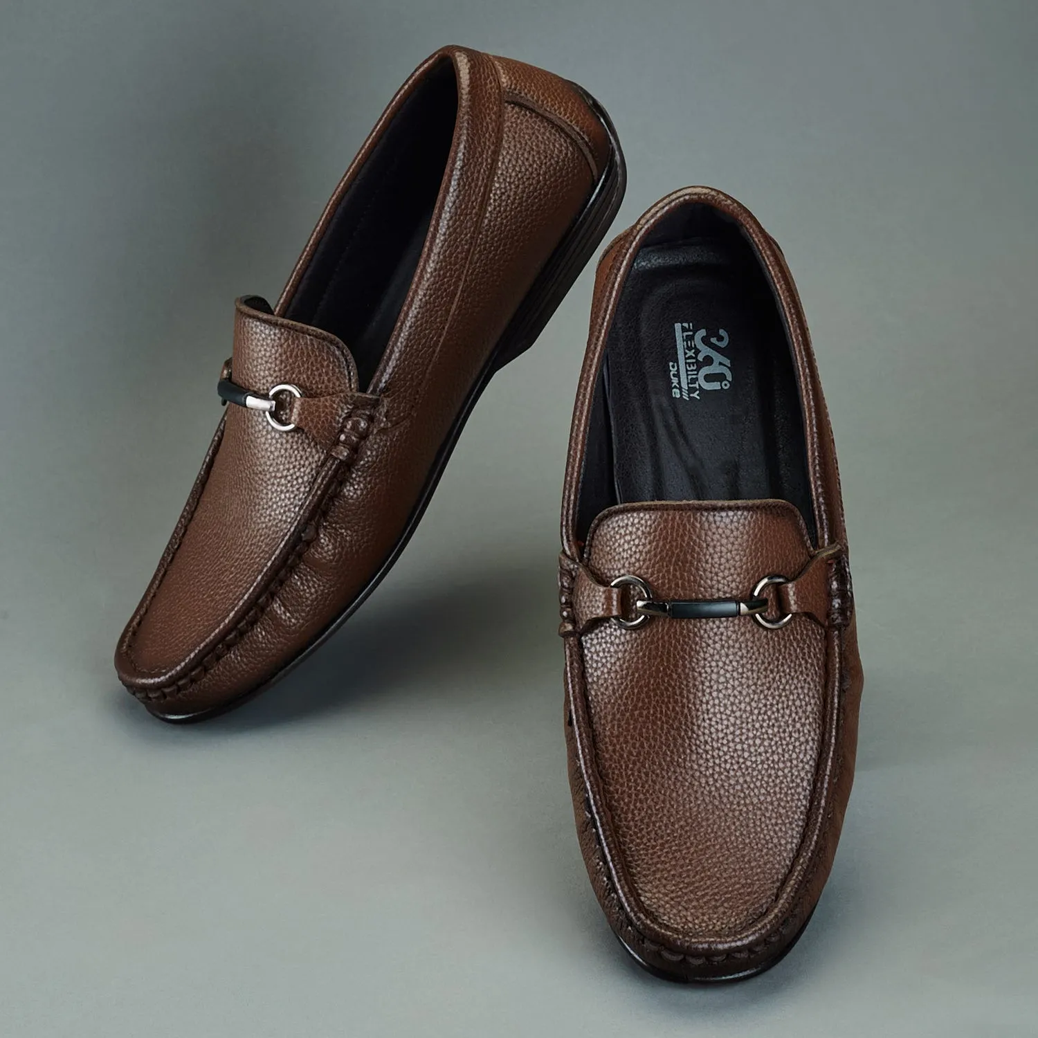 Duke Men Textured 360 Flexible Loafers (FWOL4025)