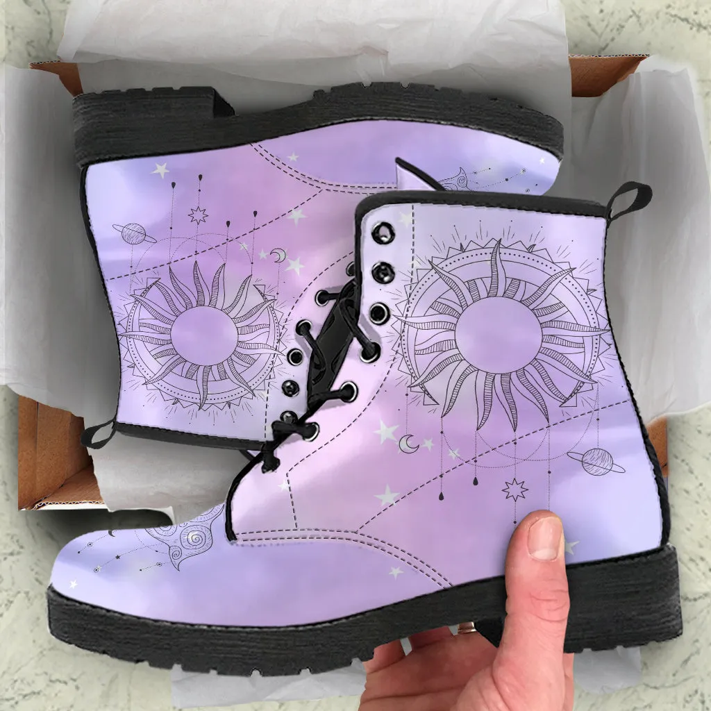 Fashion Combat Boots - Esoteric Art #104 | Unisex Custom Shoes, Vegan Leather Boots Women, Women's Boots, Boots Men, Aesthetic Shoes