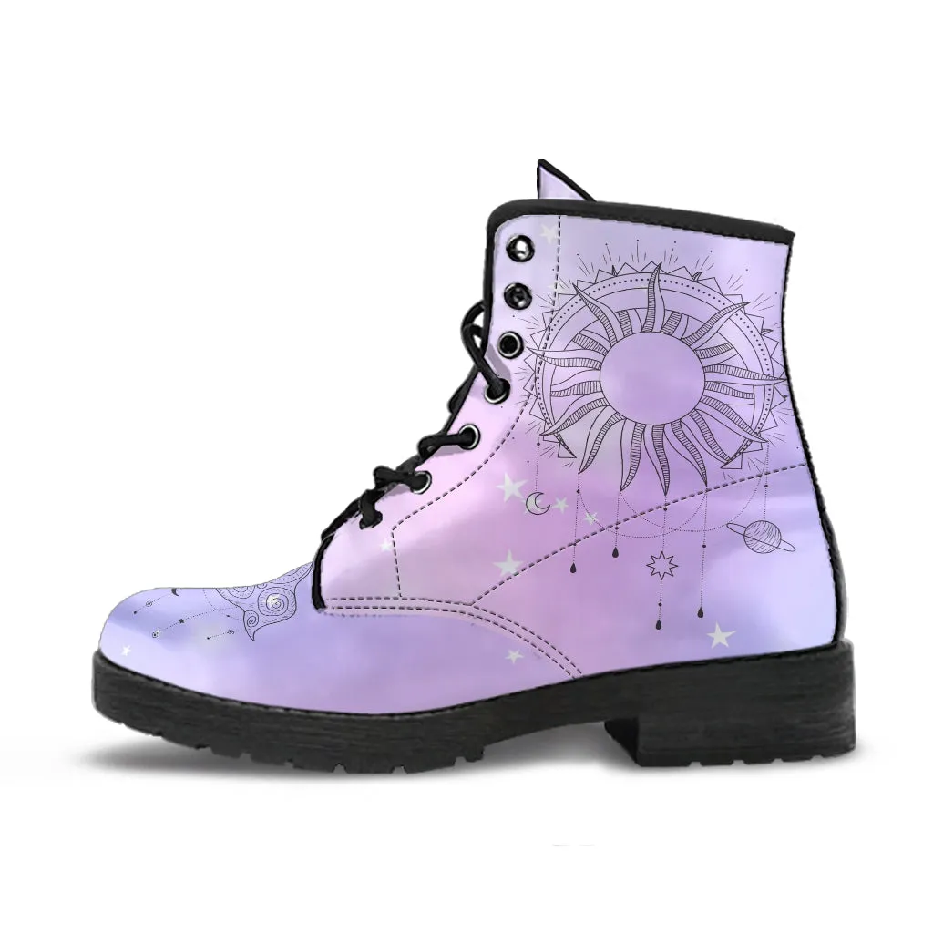 Fashion Combat Boots - Esoteric Art #104 | Unisex Custom Shoes, Vegan Leather Boots Women, Women's Boots, Boots Men, Aesthetic Shoes