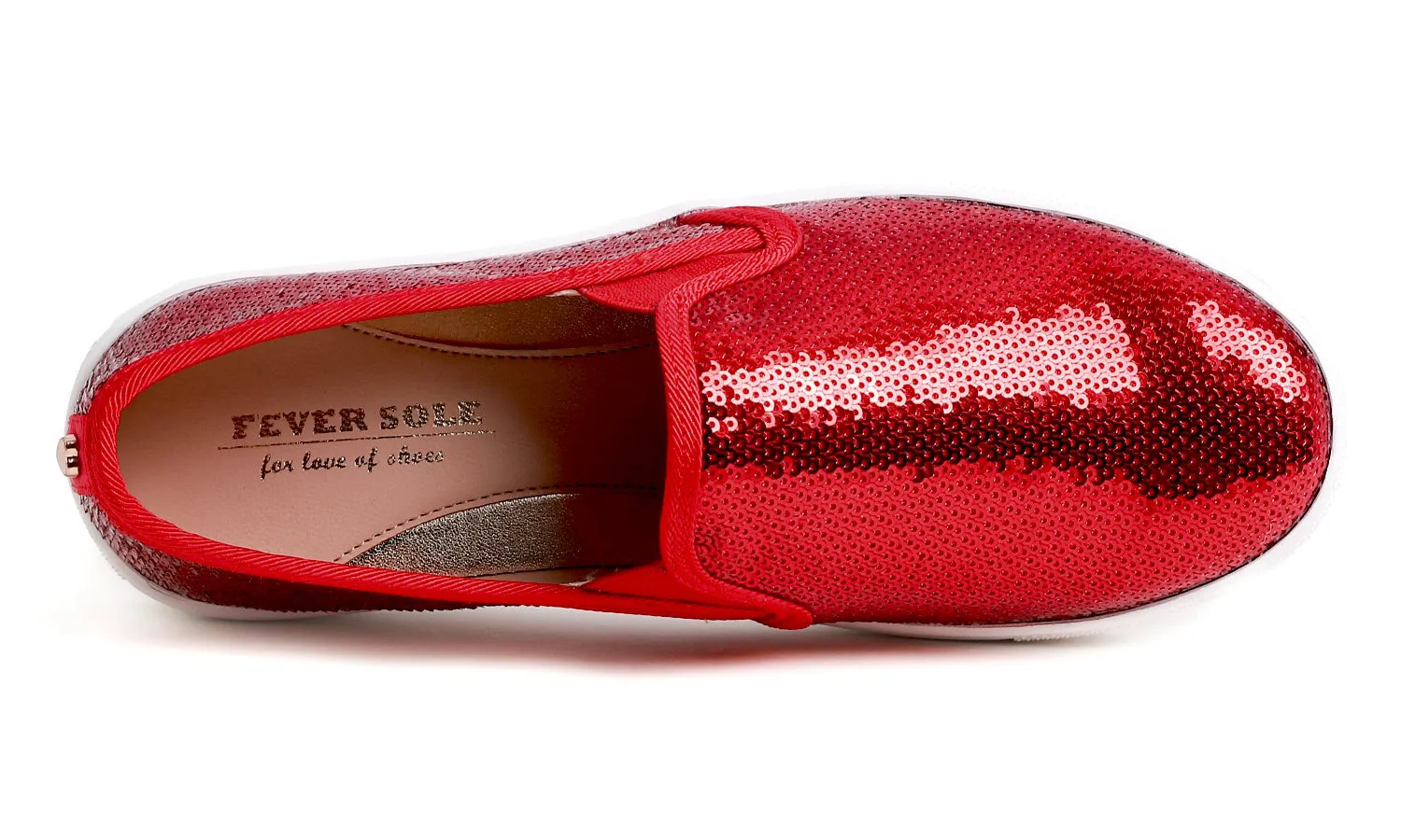 Feversole Women's Fashion Sparkle Sequin Embellished Sneaker Party Holiday Casual Shoes