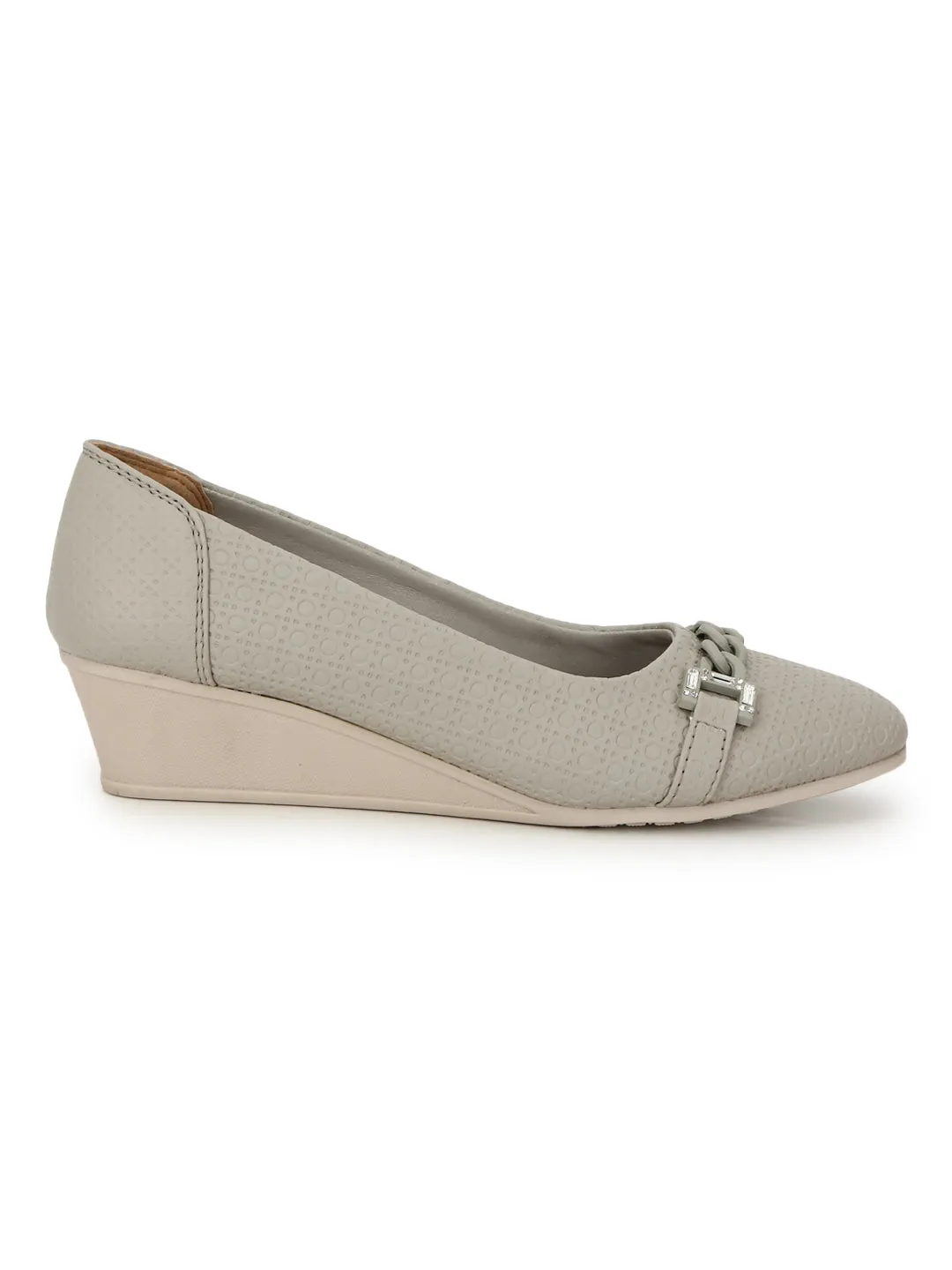 Grey PU Wedge Ballerina (TC-D08969-GRY)