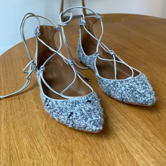 Grey Tweed Flats - 8