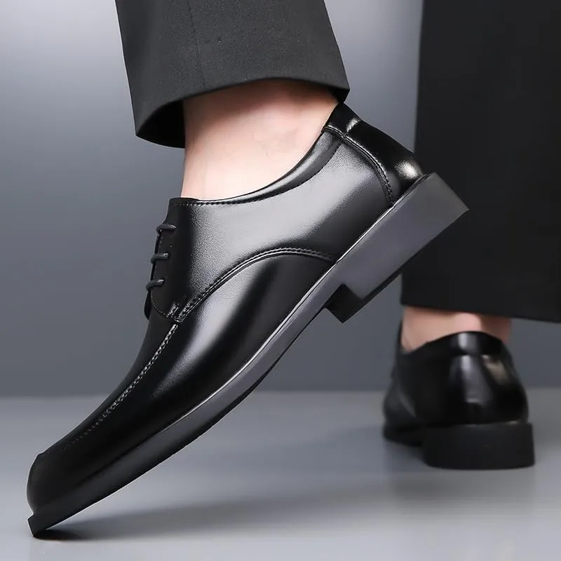 Men's Breathable Comfortable Business Slip on Loafers Shoes Men Superior Flexural Leather Fashion Dress Shoes