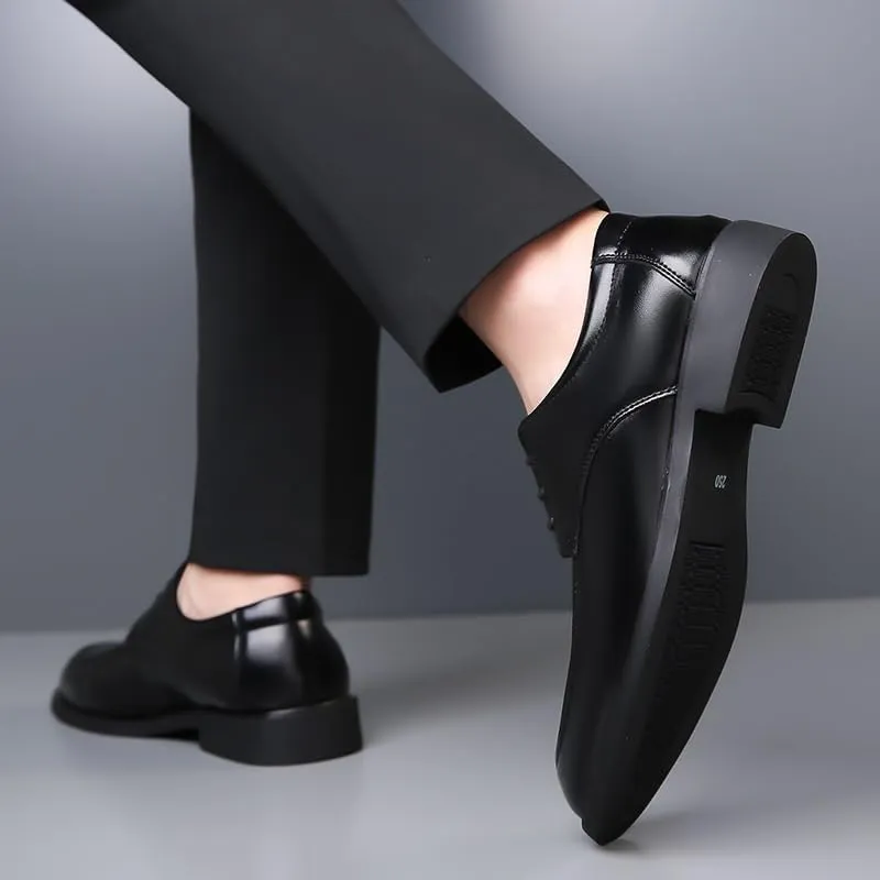 Men's Breathable Comfortable Business Slip on Loafers Shoes Men Superior Flexural Leather Fashion Dress Shoes