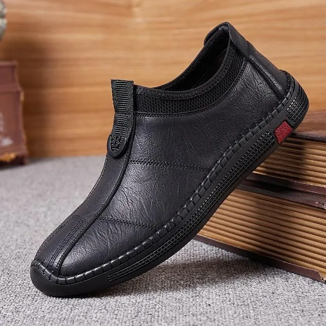 Men's Cowhide Breathable Loafers & Slip-Ons