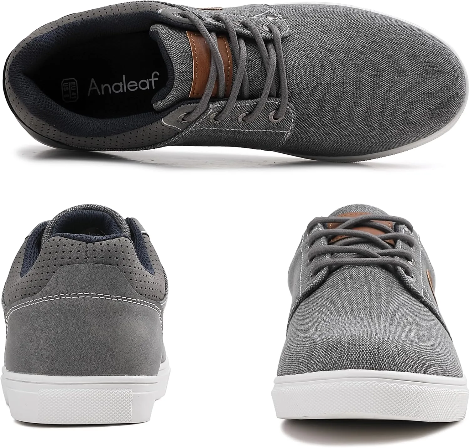 Mens Fashion Sneakers Oxfords Casual Shoes Soft Comfortable Lace-Up Dress Sneakers