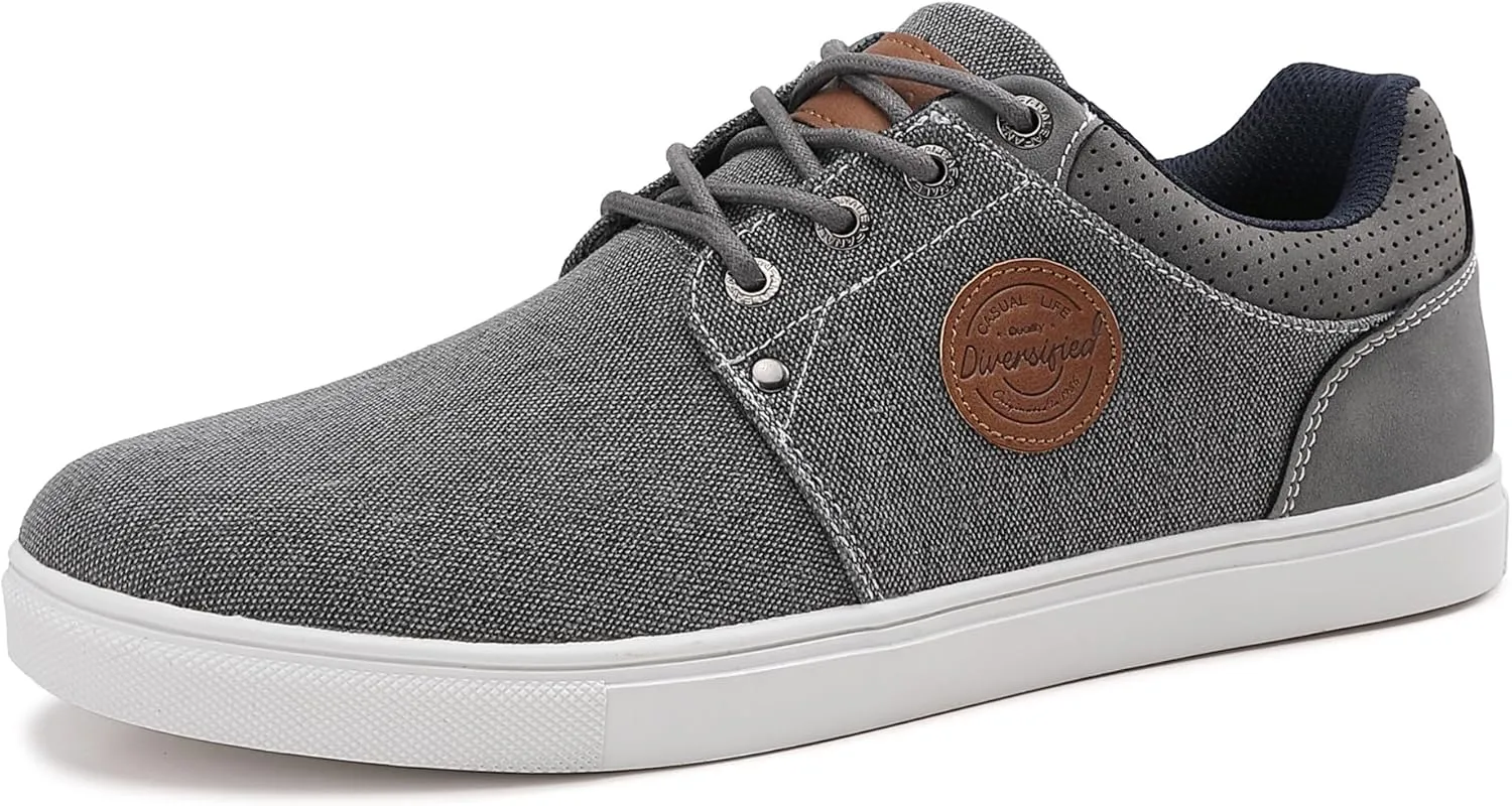 Mens Fashion Sneakers Oxfords Casual Shoes Soft Comfortable Lace-Up Dress Sneakers