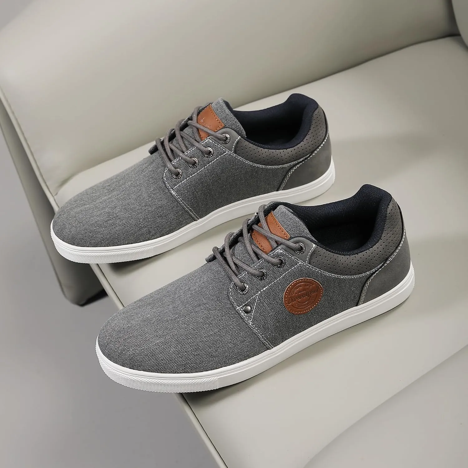 Mens Fashion Sneakers Oxfords Casual Shoes Soft Comfortable Lace-Up Dress Sneakers