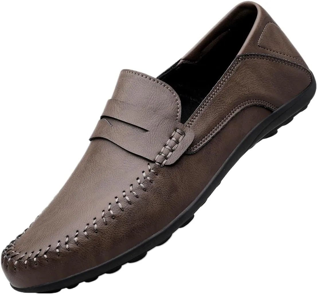 Men's Loafers Slip-On Shoes with Non-Slip Sole Breathable Comfortable Casual Moccasin