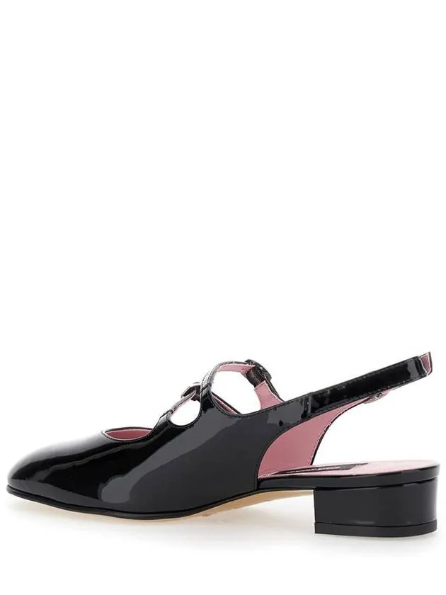 'Peche' Black Mary Jane Pumps In Patent Leather Woman