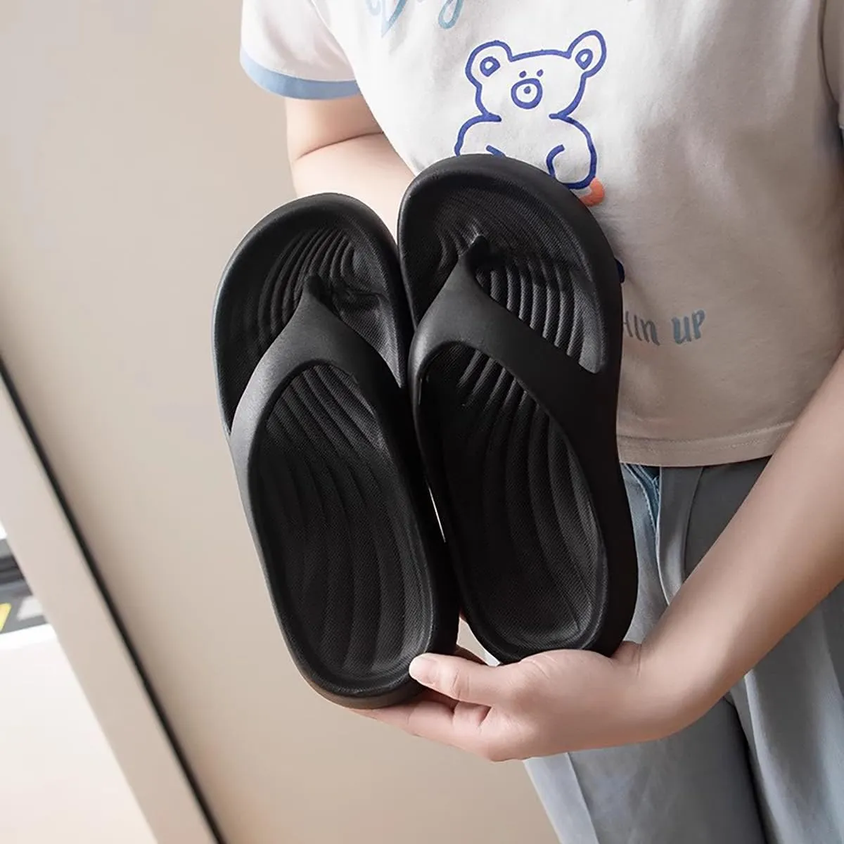 Pillow Arch Support Flip Flops for Women, Pillow Sandals Platform Recovery Flipflops Orthopedic Slides