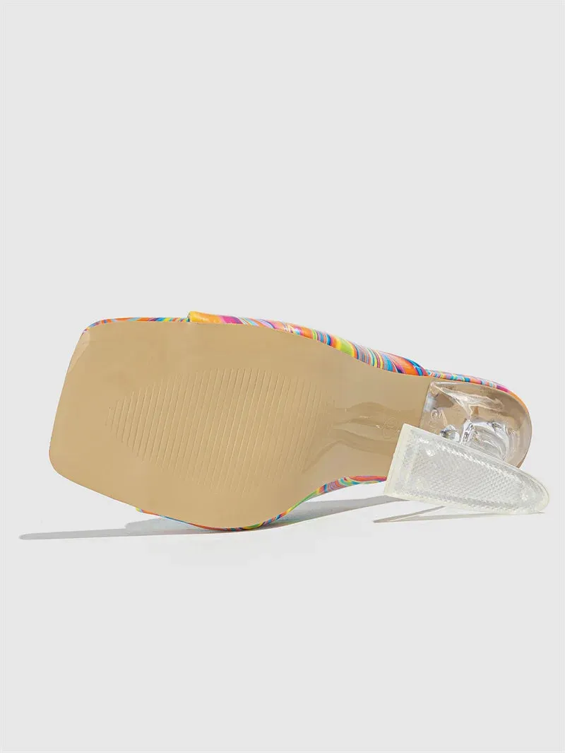 Quirky Transparent Heel mules