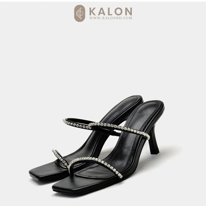 rhinestone chain strap high heel