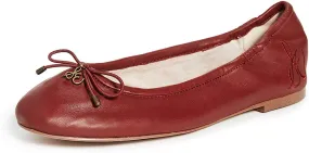 Sam Edelman Felicia Red Slip On Rounded Closed Toe Flexible Ballet Flat