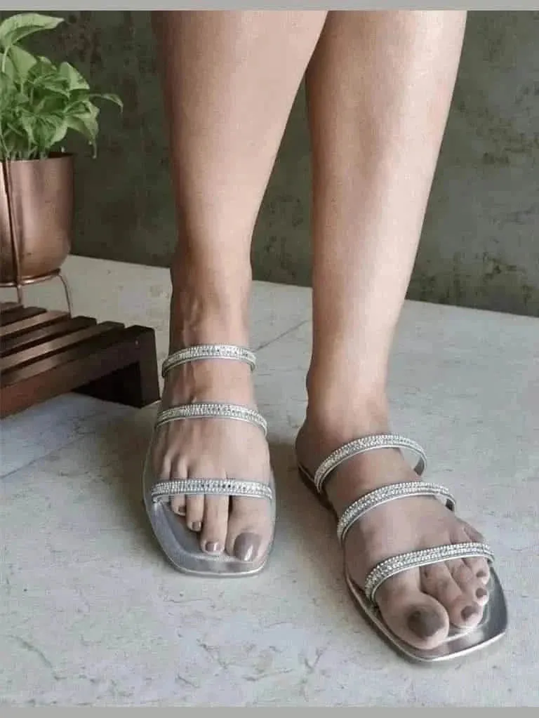 Silver Shimmer Flats