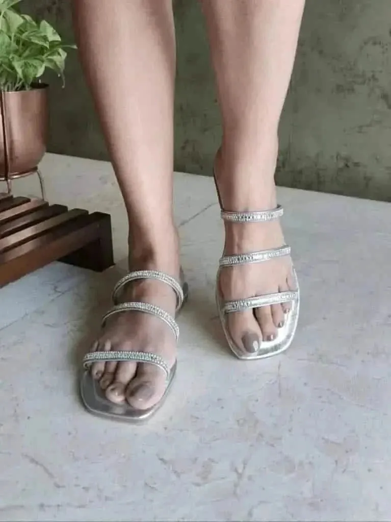 Silver Shimmer Flats
