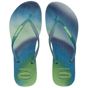 Slim Metallic Rainbow Flip Flops