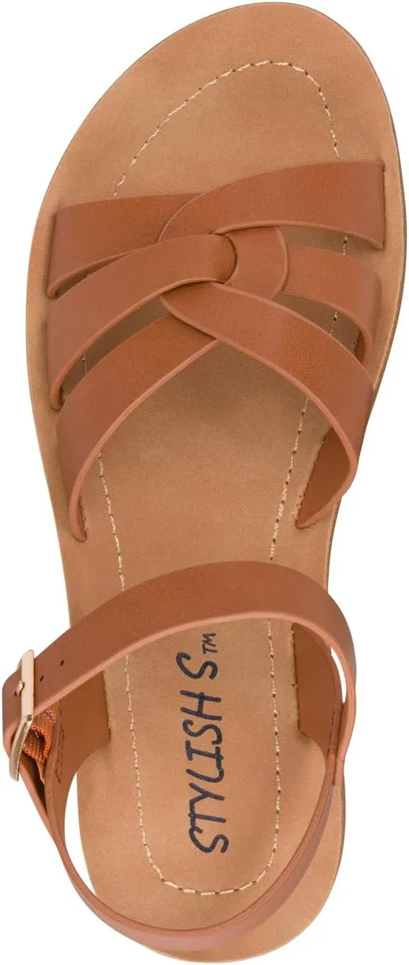 STYLISH S KALI-K ~ Little Girls Comfy Open Toe Strappy Slingback Padded Sole Sandals
