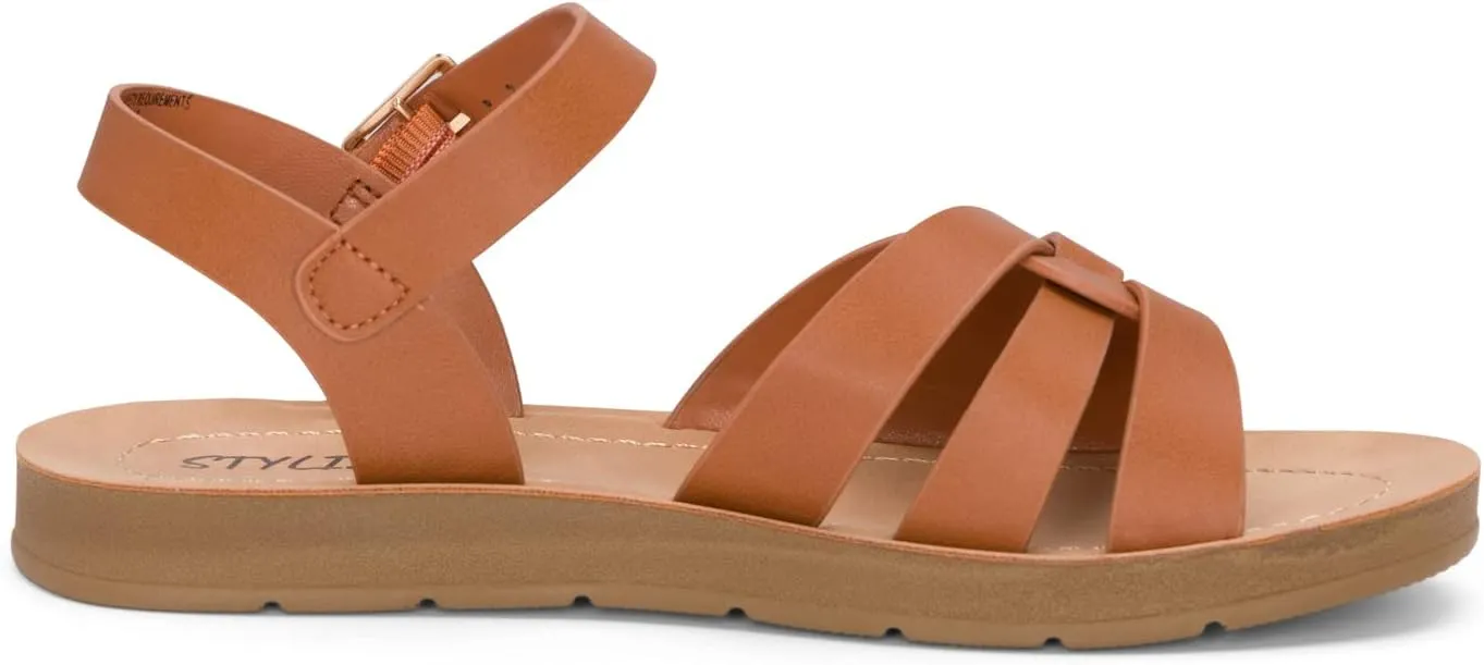 STYLISH S KALI-K ~ Little Girls Comfy Open Toe Strappy Slingback Padded Sole Sandals