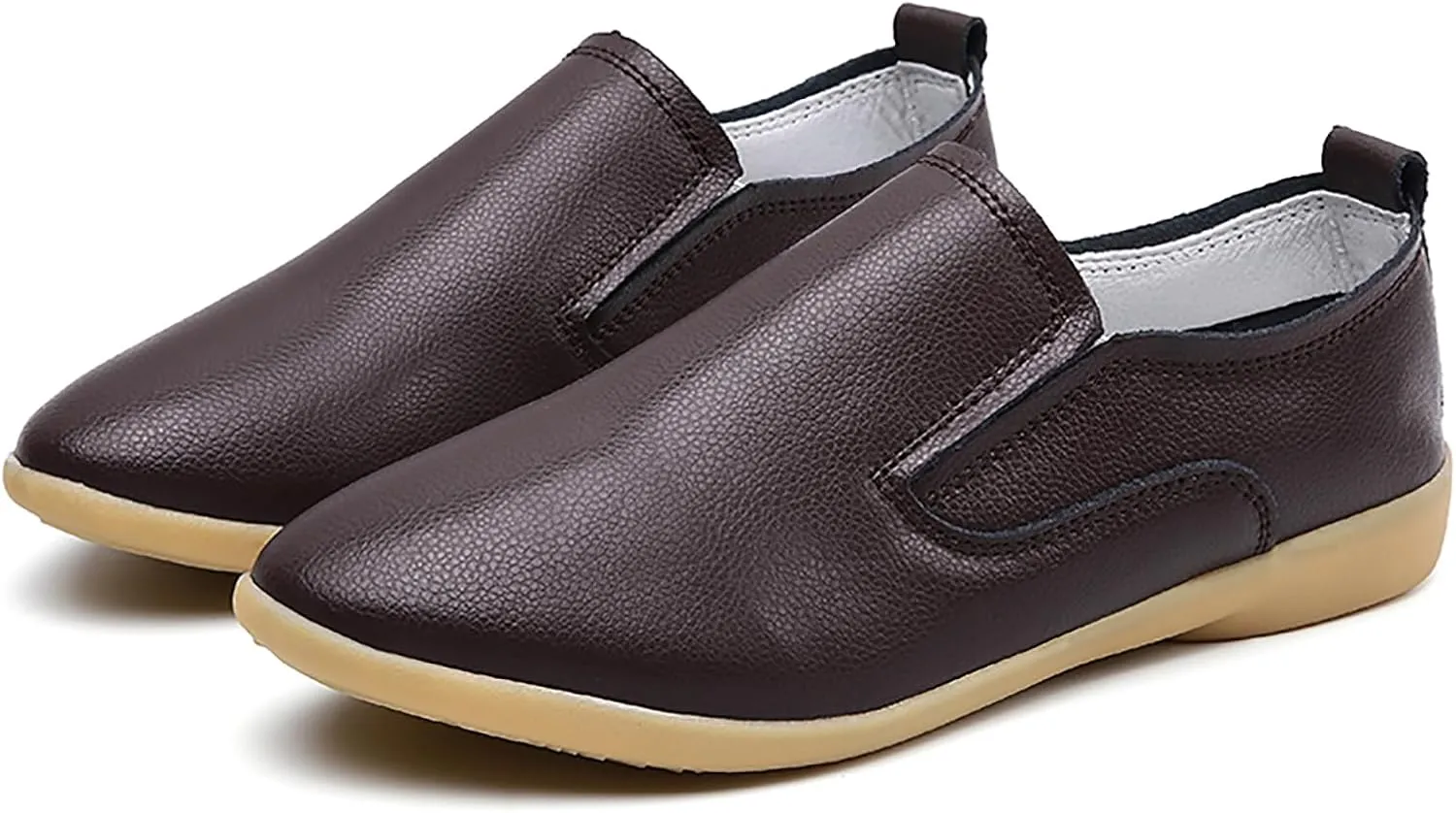 Sunporx Women's Comfortable Loafers Driving Moccasins Shoe Slip on Pointed Toe Flats Casual Comfortable Office Work Business Shoes Breathable Walking