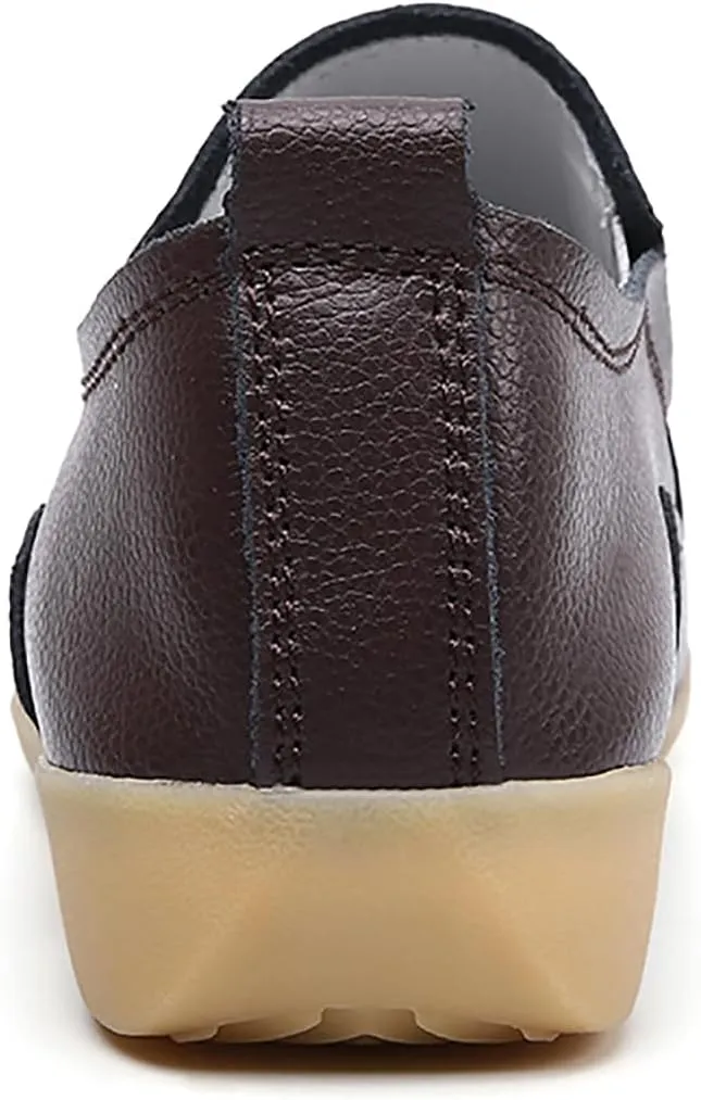 Sunporx Women's Comfortable Loafers Driving Moccasins Shoe Slip on Pointed Toe Flats Casual Comfortable Office Work Business Shoes Breathable Walking