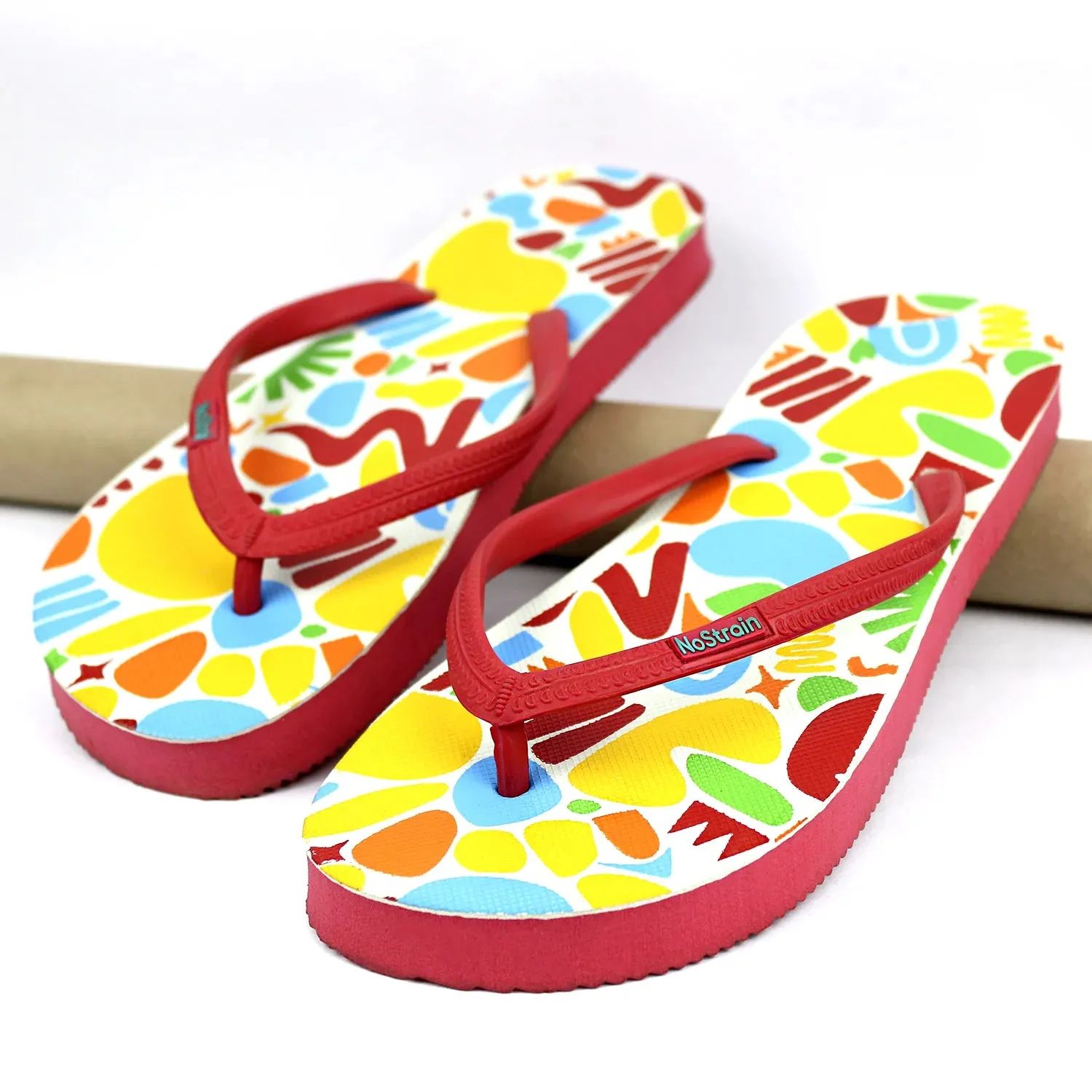 TwistedGeo Red Flip-Flops Women