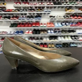 Vintage Proxy Women Green Leather Heel Size 7.5 M