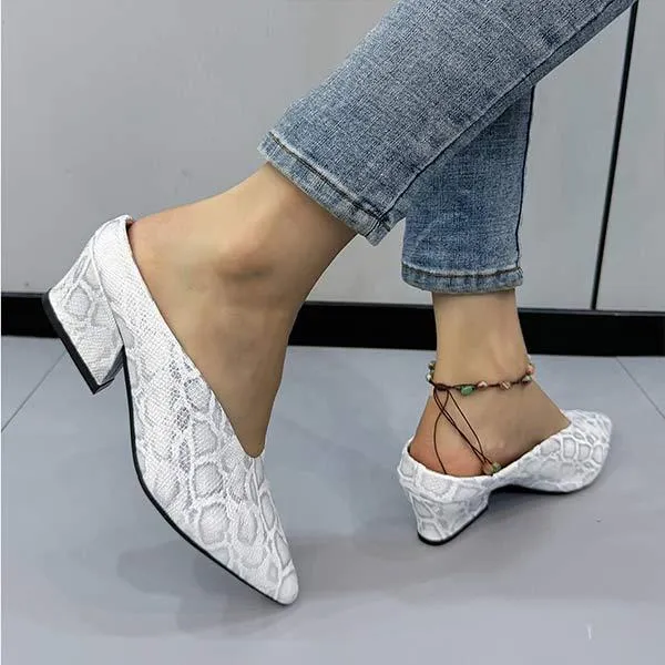 Women's Chunky Heel Fashion Mules 33068034C