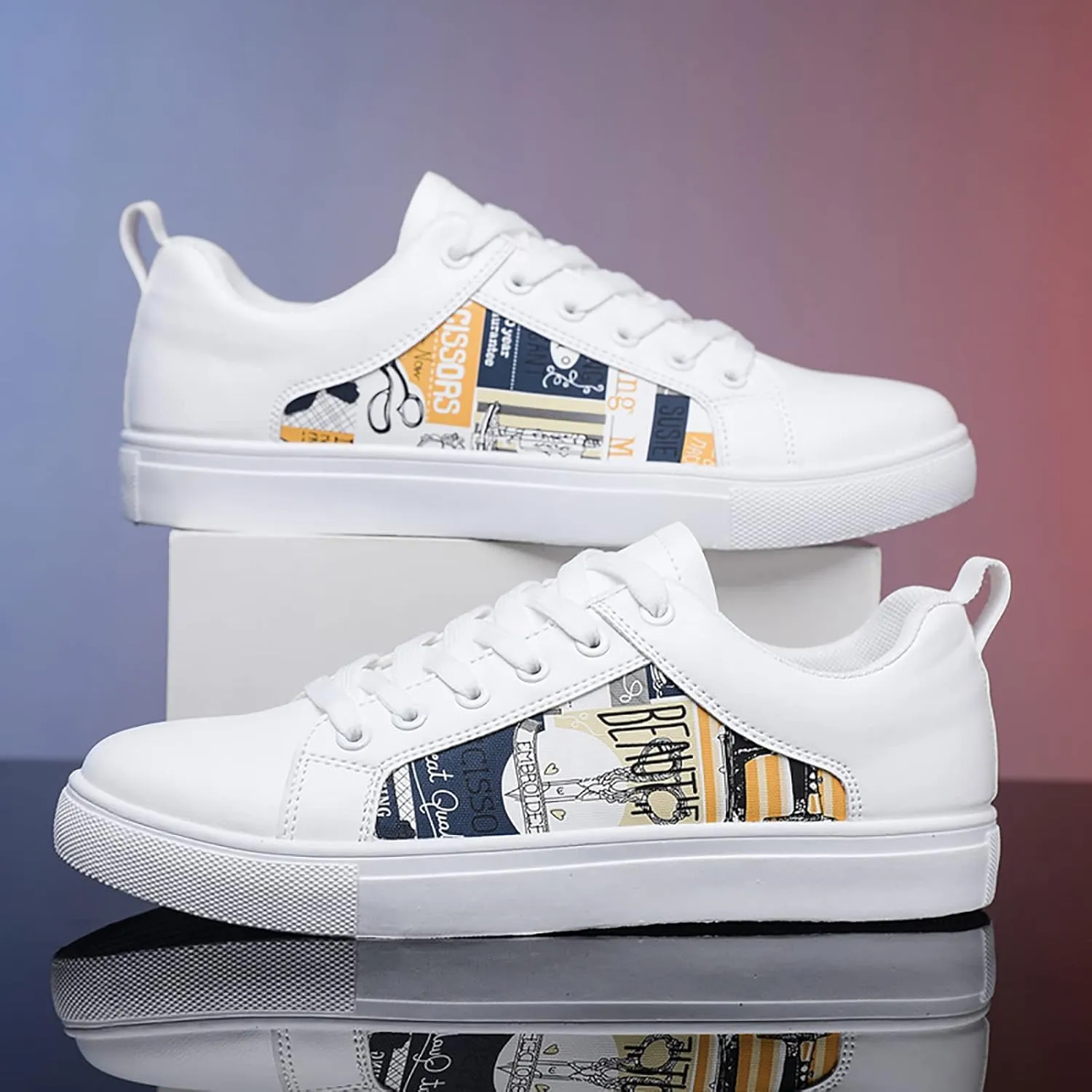 Women's White Fashion Sneakers Women's Sneakers Women's Walking Shoes Comfortable & Lightweight Black Loafers Women Platform High Top Sneakers for Women