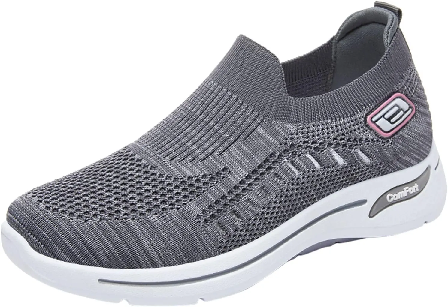 Women's Woven Orthopedic Soft Breathable Shoes Outdoor Comfort Fashion Casual Sneakers Wide Slip-on Tennis Shoes Arch Support Foam Shoes